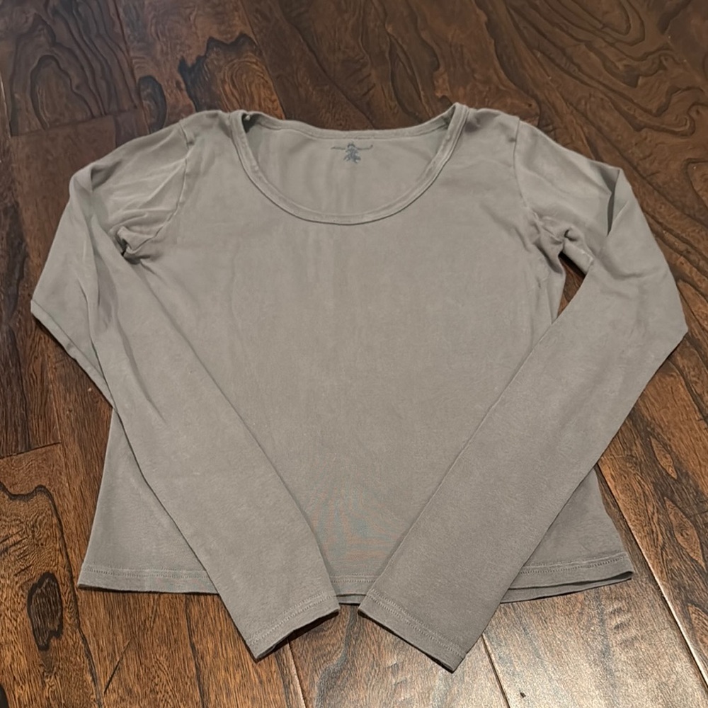 Brandy Melville Charcoal Gray Long Sleeve Women's Top